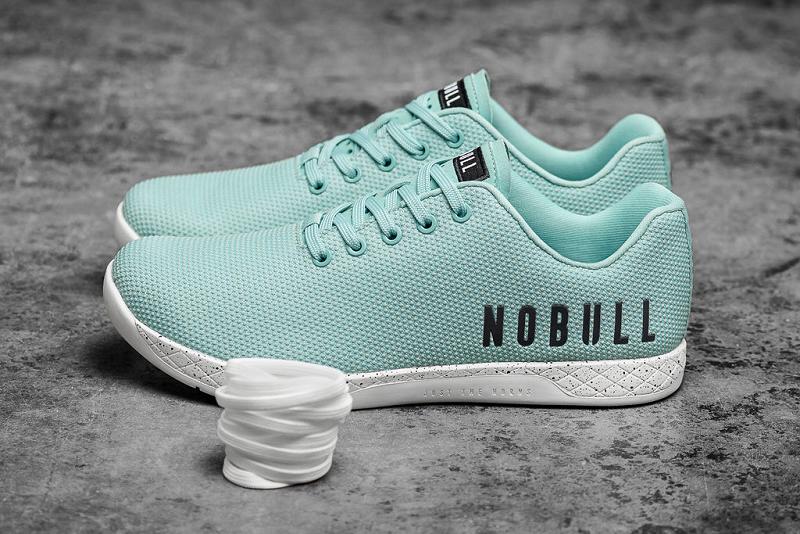 Men\'s Nobull Aqua Speckle Trainers Light / Turquoise | SG L2293I